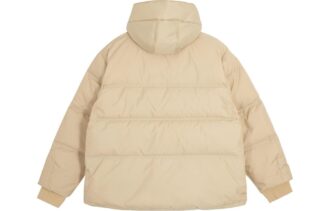 Abrigo de invierno con capucha y plumón ultrafino “beige”