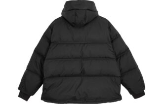Abrigo de invierno con capucha y plumón ultrafino “Negro”