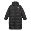 Abrigo largo de plumas oversize “Negro y blanco”