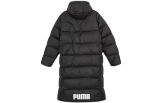 Abrigo largo de plumas oversize “Negro y blanco”