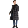 Abrigo largo de plumas oversize “Negro y blanco”