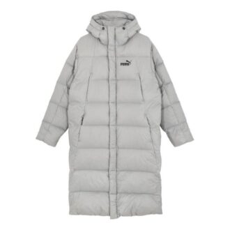 Abrigo ligero de plumas con capucha “gris”