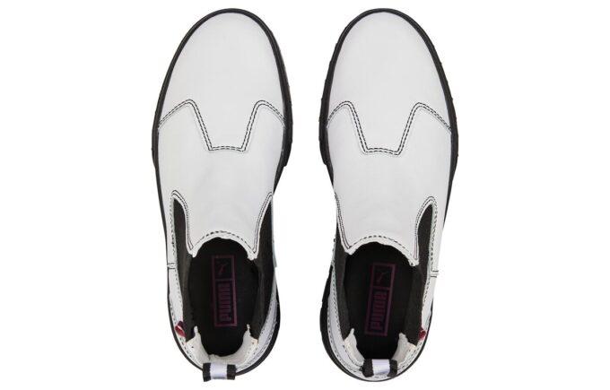 Botas Chelsea Mayze Pop para mujer, color blanco y negro