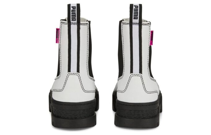 Botas Chelsea Mayze Pop para mujer, color blanco y negro