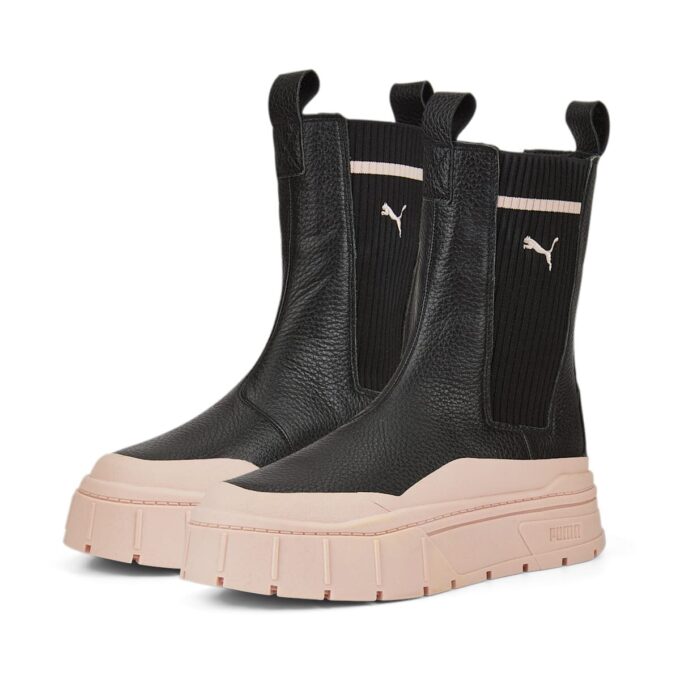 Botas Chelsea Mayze Stack “Cuarzo Rosa Negro” para mujer