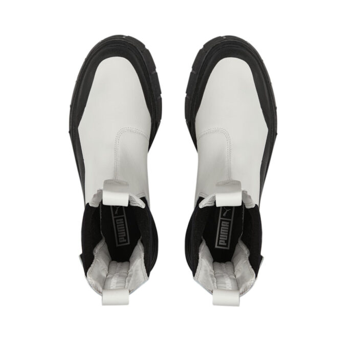 Botas Chelsea Mayze Stack “Gris vaporoso y negro” para mujer
