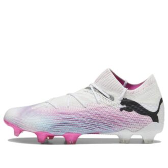 Botas de fútbol Future 7 Ultimate FG/AG “Blanco, Rosa, Negro”