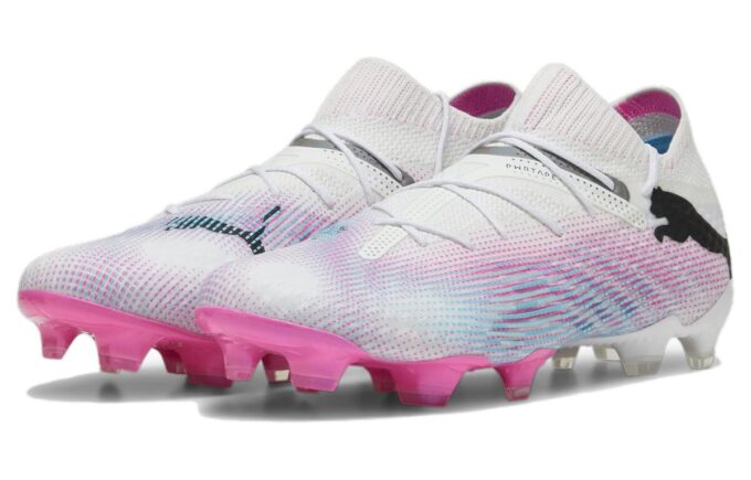Botas de fútbol Future 7 Ultimate FG/AG “Blanco, Rosa, Negro”