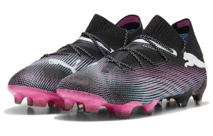 Botas de fútbol Future Ultimate 7 FG AG para mujer, paquete fenomenal, negras