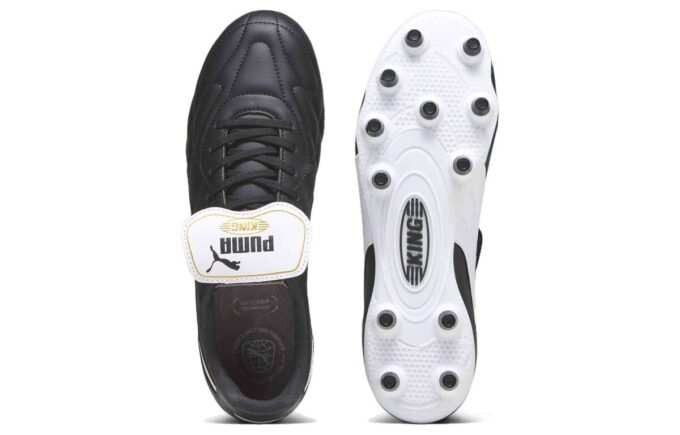 Botas de fútbol King TOP FG “Negro y blanco”