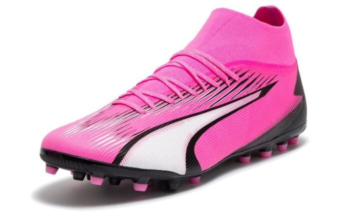 Botas de fútbol Ultra Pro MG “Rosa, Blanco y Negro”
