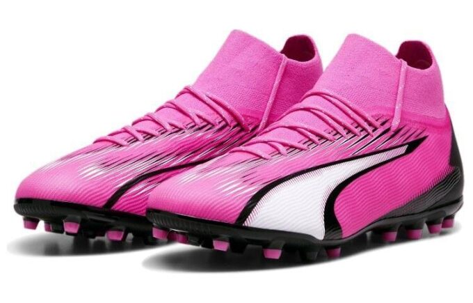 Botas de fútbol Ultra Pro MG “Rosa, Blanco y Negro”