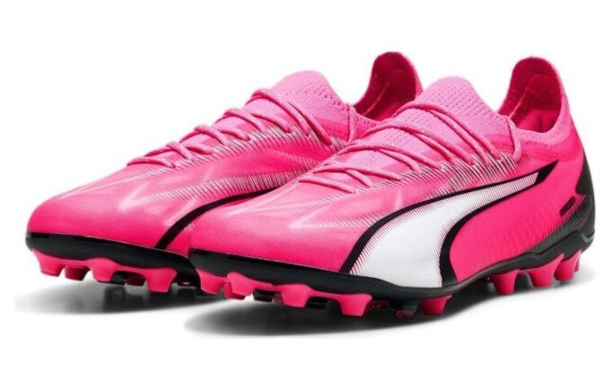 Botas de fútbol Ultra Ultimate MG “Rosa y blanco”
