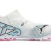 Botas Future 7 Match MG “Blanco, Azul y Rosa”