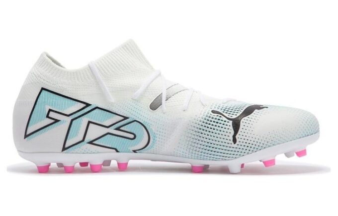 Botas Future 7 Match MG “Blanco, Azul y Rosa”