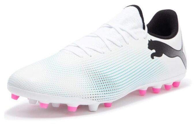 Botas Future 7 Play MG “Blanco, Azul y Rosa”