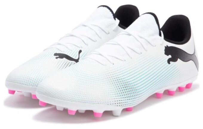 Botas Future 7 Play MG “Blanco, Azul y Rosa”