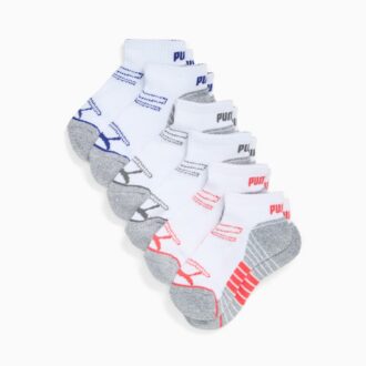 Calcetines deportivos de media felpa para niños grandes (6 pares)
