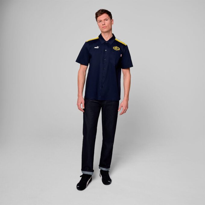 Camisa con botones delanteros para hombre de Williams Racing Camisa con botones delanteros para hombre de Williams Racing