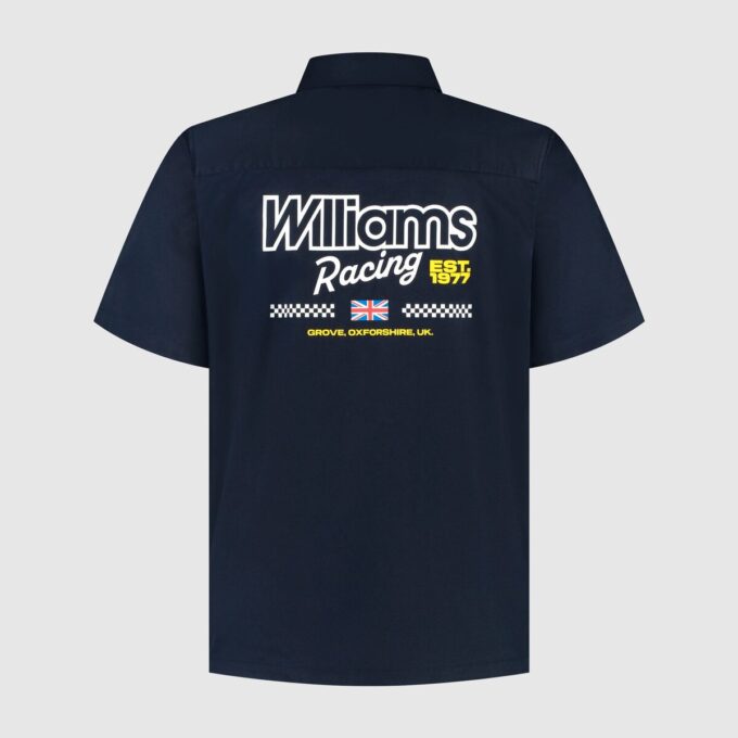 Camisa con botones delanteros para hombre de Williams Racing Camisa con botones delanteros para hombre de Williams Racing