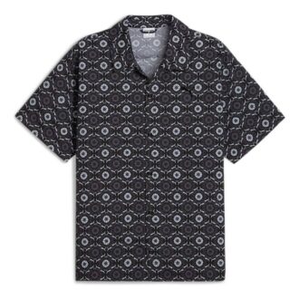 Camisa tejida clásica New Prep AOP “Negra”