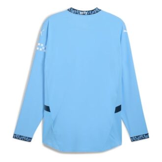 Camiseta auténtica de local de manga larga del Manchester City 2024/25 “Azul”
