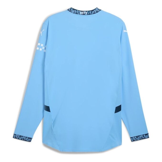 Camiseta auténtica de local de manga larga del Manchester City 2024/25 “Azul”