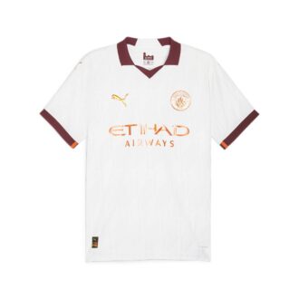 Camiseta auténtica de visitante del Manchester City 2023/24 para hombre, color blanco