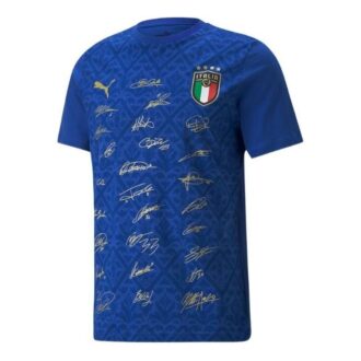 Camiseta azul del equipo ganador de la selección italiana 2021-2022
