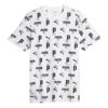 Camiseta blanca con estampado “Los Pitufos al ataque”