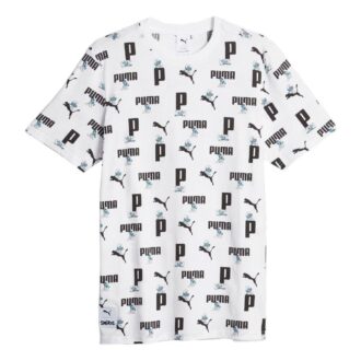 Camiseta blanca con estampado “Los Pitufos al ataque”