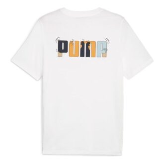 Camiseta blanca con gráficos Feel Good
