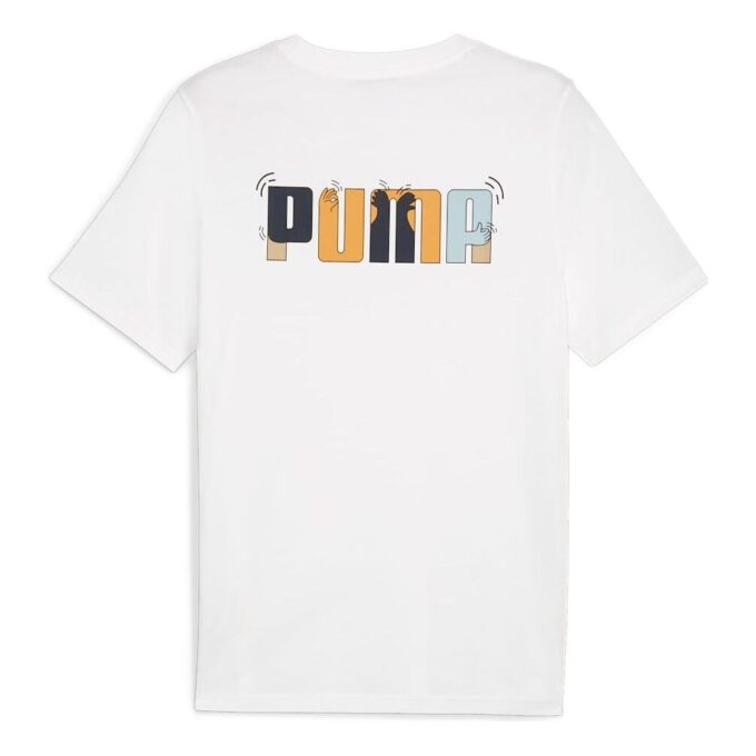 Camiseta blanca con gráficos Feel Good