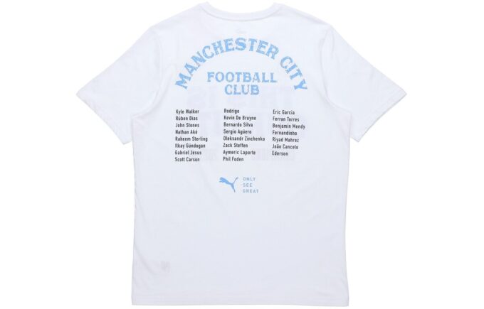 Camiseta blanca de ganador del Manchester City 20/21