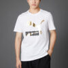 Camiseta con el logotipo clásico “Blanco, dorado y negro”