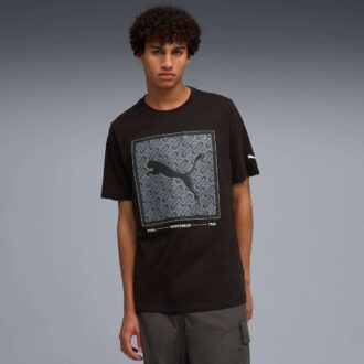 Camiseta con estampado de caja para hombre