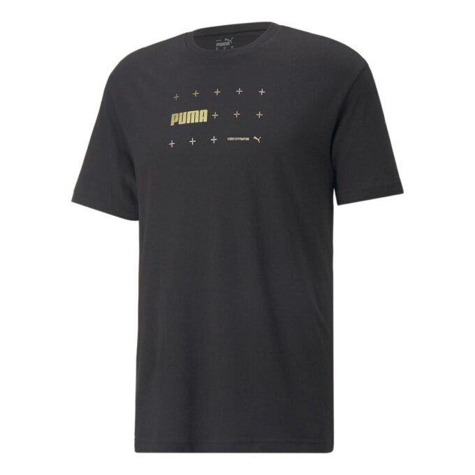Camiseta con estampado metalizado “Negra”