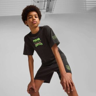 Camiseta con estampado relajado integral para niños grandes de HOOPS x TMNT