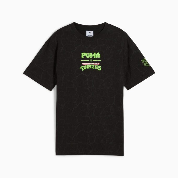 Camiseta con estampado relajado integral para niños grandes de HOOPS x TMNT Camiseta con estampado relajado integral para niños grandes de HOOPS x TMNT