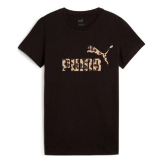 Camiseta con logo de camuflaje (mujeres) “Negra”