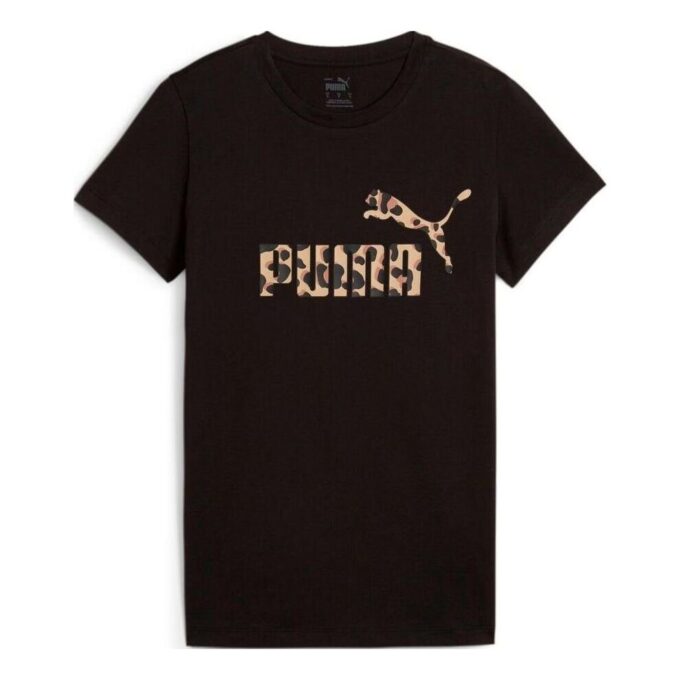 Camiseta con logo de camuflaje (mujeres) “Negra”