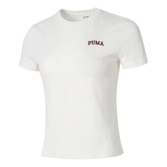 Camiseta con logo de Wordmark, talla pequeña, color blanco