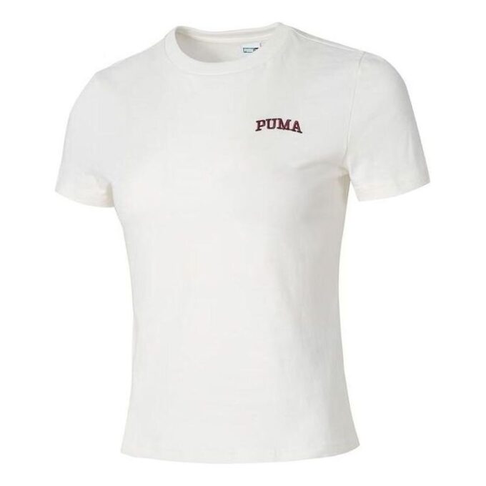 Camiseta con logo de Wordmark, talla pequeña, color blanco
