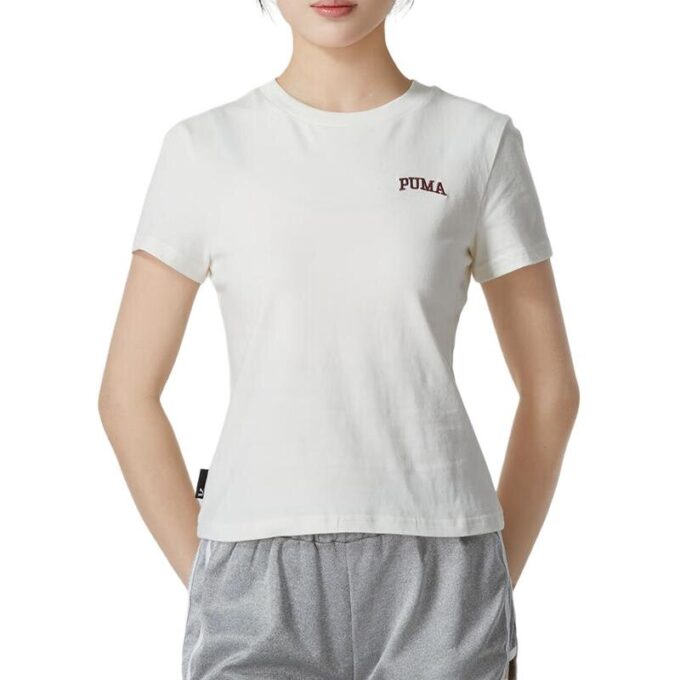 Camiseta con logo de Wordmark, talla pequeña, color blanco