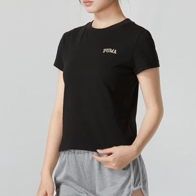 Camiseta con logo de Wordmark, talla pequeña, color negro