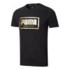 Camiseta con logo metálico “Black Gold”