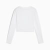 Camiseta corta de manga larga para mujer con elementos esenciales de armario Camiseta corta de manga larga para mujer con elementos esenciales de armario