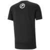 Camiseta de baloncesto de manga corta para hombre con espalda P, color negro y blanco