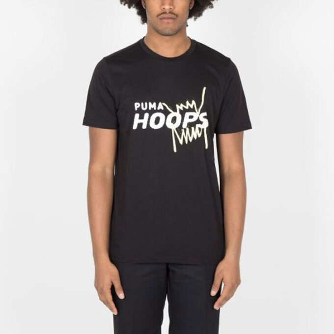 Camiseta de baloncesto de manga corta para hombre con espalda P, color negro y blanco