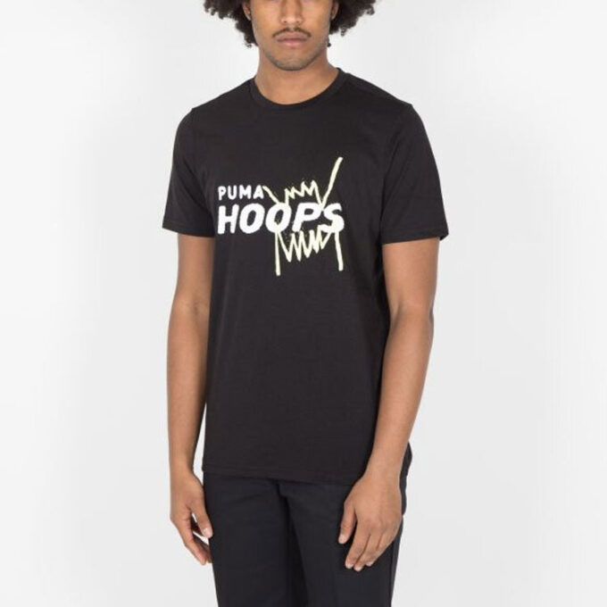 Camiseta de baloncesto de manga corta para hombre con espalda P, color negro y blanco